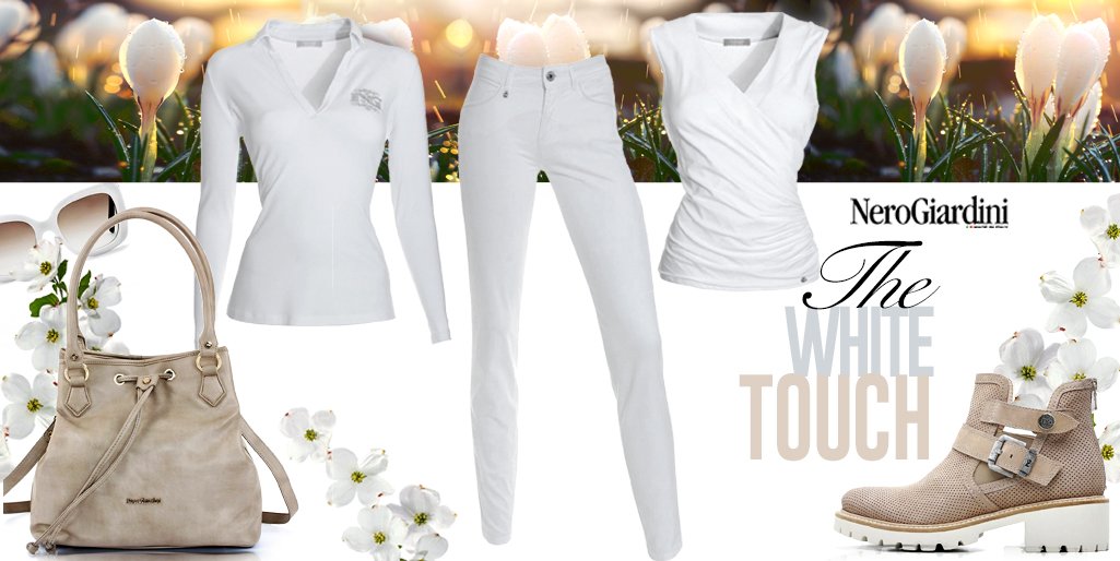 nerogiardini's tweet image. The White Touch:discover #NeroGiardini exclusive total look for Her. More on instagram.com/nerogiardiniof… #SpringSummer16