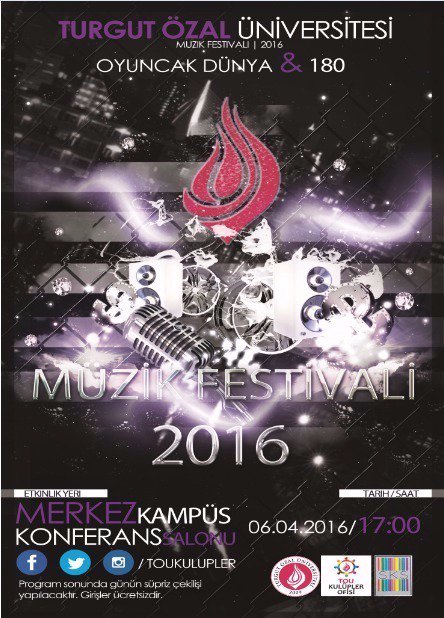 Müzik festivalnde TÖYEDA'nin Yıldızları da sahne alack.Eğlenceli bir program olack.Hepinizi bekliyorz🙋 <a href="/tou_kulupler/">TOU Kulüpler Ofisi</a>