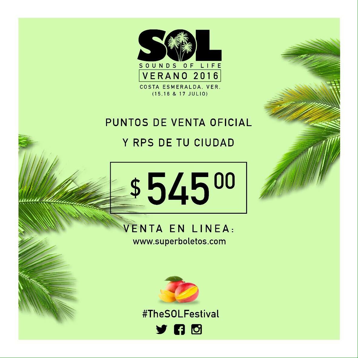 djsetmagazine's tweet photo. Último mes a precio de preventa | 3 días y 2 noches @theSOLFestival #DjSet #DjSetMag | boletos en: @SuperboletosMx https://t.co/uTvdlKhtbG