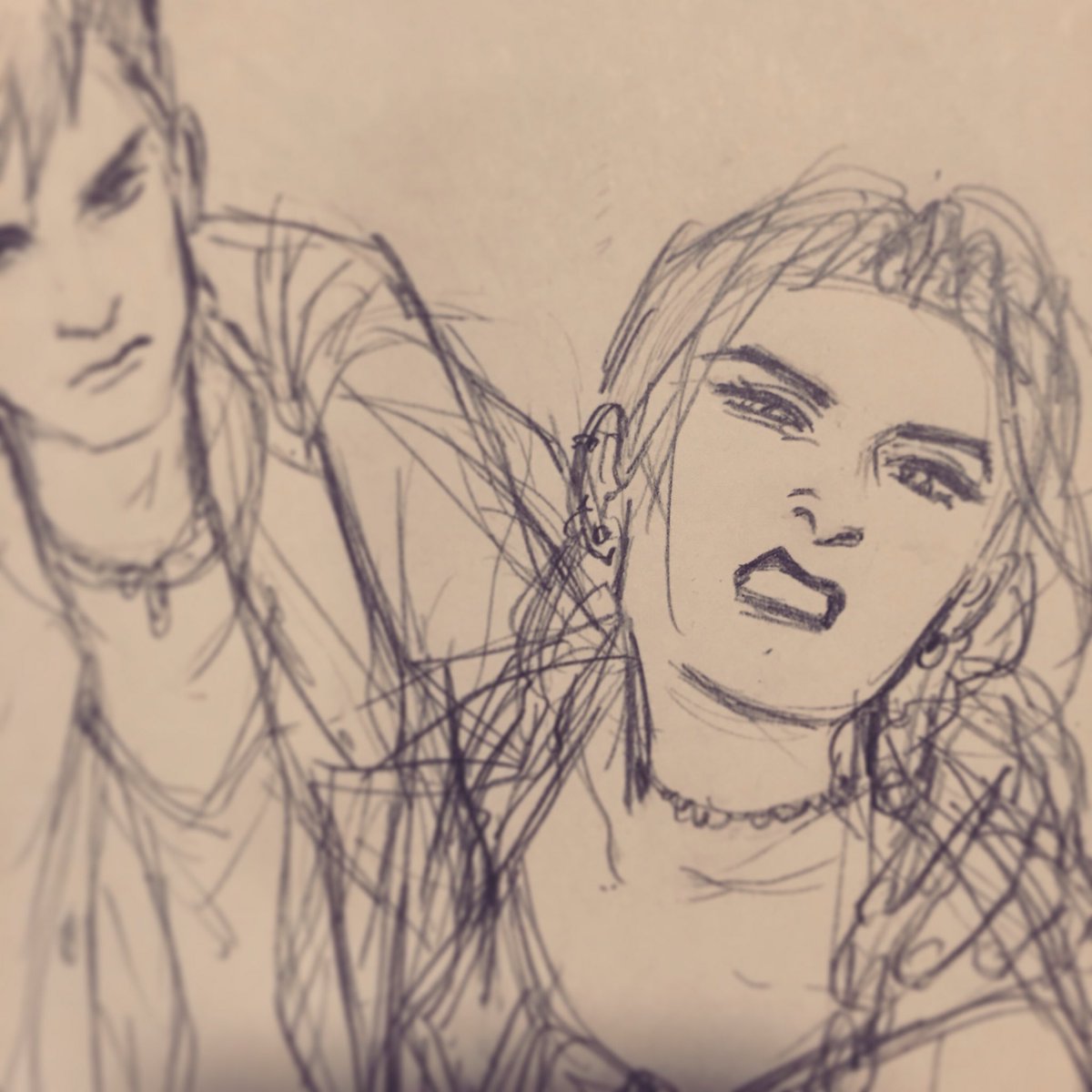 Random sketches between work 
