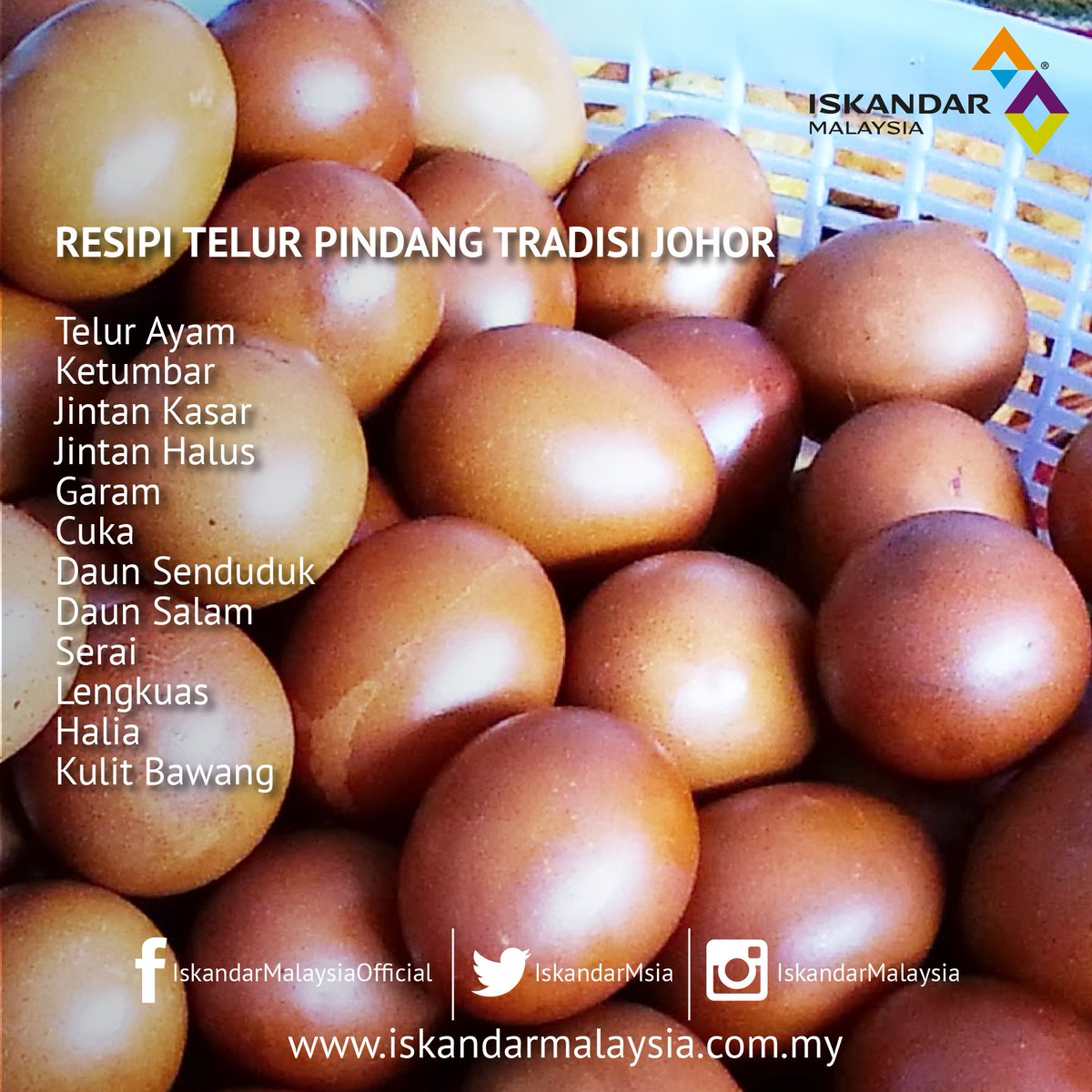 Iskandar Malaysia Ar Twitter Resipi Telur Pindang Johor