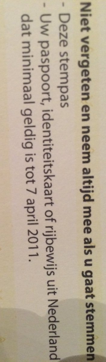Van <a href="/gem_Lelystad/">Gemeente Lelystad</a> mag ik al stemmen als ik over verlopen rijbewijs/ paspoort beschik. #opkomst #oekrainereferendum