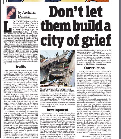 ArchanaDalmia's tweet image. Who to blame in #KolkataFyover collapse || #IVRCL #Metros #RealEstate |