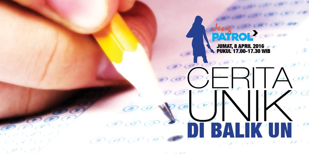 liputan6dotcom's tweet photo. Apa pengalaman unik kamu saat UN? Tweet dengan #NgeChatWithJengPatrol &amp; dapatkan hadiah ekslusif dari @JengPatrol https://t.co/VfQyni4iHL