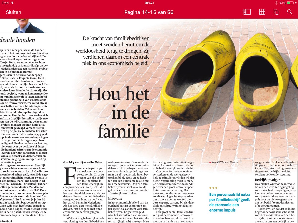 vanHijum's tweet photo. Family business first! Pleidooi voor erkenning belang familiebedrijven in ec. beleid, met @ilsematser in @tubantia https://t.co/0arYvfTJb5