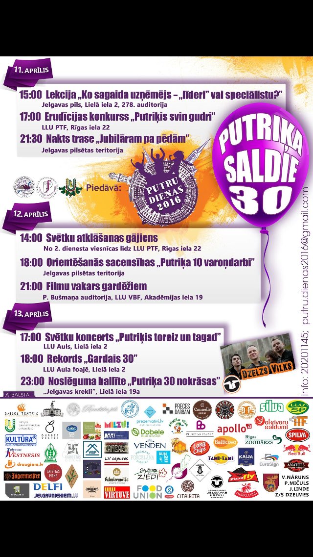 LU_MF_SP's tweet photo. Jau nākamnedēļ LLU PTF rīkotais pasākums "Putru dienas" svin savu 30.jubileju! 🍲
Gaidāms grandiozs pasākums! 🎉😊 https://t.co/3FcNhduTVJ