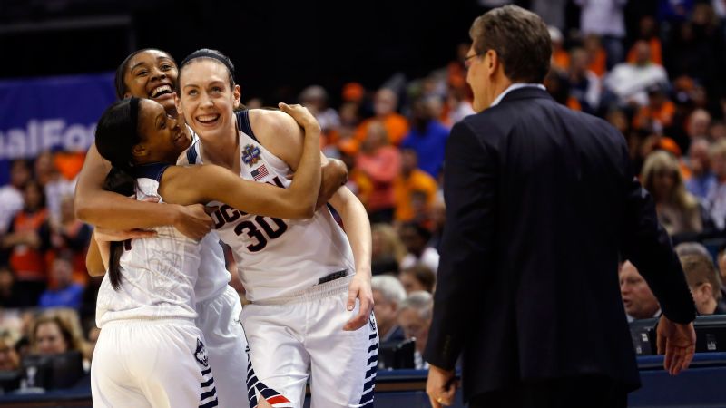 espnW's tweet photo. The three seniors for @UConnWBB share an "unbreakable bond" -- and four national titles. https://t.co/UkJT3toUVh https://t.co/idvkdFcgsw