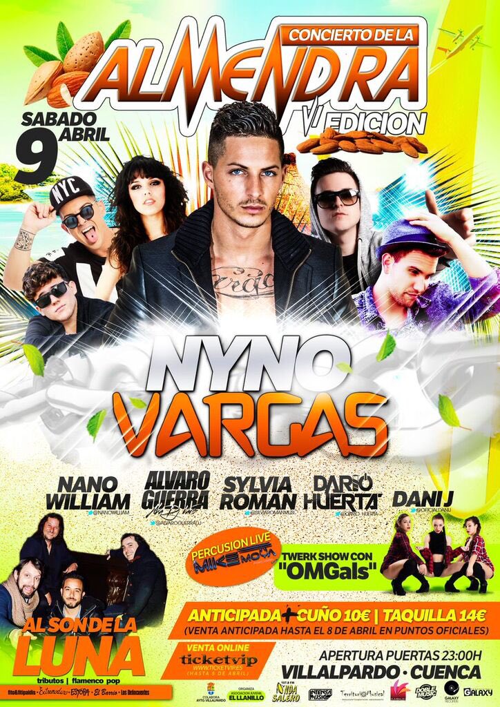 Eres fan de <a href="/Nyno_SBR/">NYNO VARGAS</a>  ?? no te pierdas su próximo concierto en #Villalpardo #ConciertoAlmendra