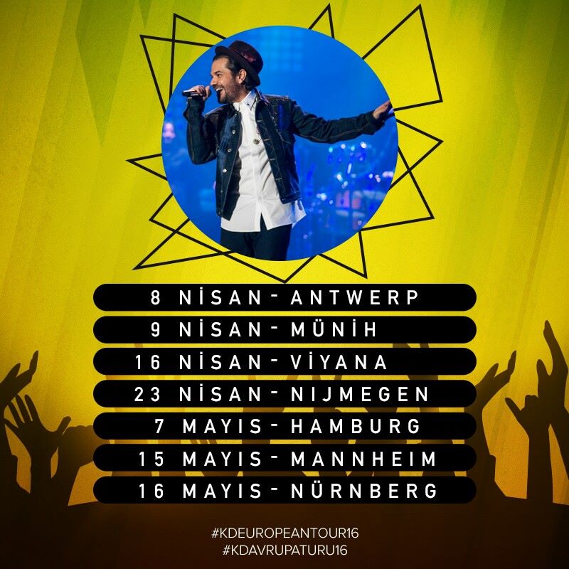 Hazır mısın Avrupa??? #KDAvrupaTuru16 8 Nisan Antwerp konseriyle başlıyor. <a href="/kenandogulu/">Kenan Doğulu</a>