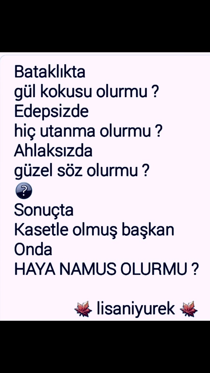 İnsanlık satılmazki pazarda
alıp getirsek SİZE
✋
Laf anlatmak imkansız
sizin gibi DENSİZE.