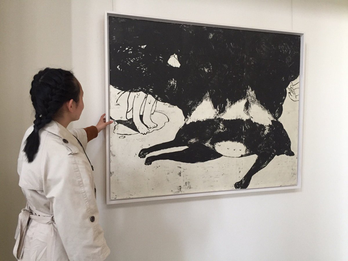 【東京都庁】トーキョーワンダーウォール都庁2015＜村上早＞展：リフトグランドという技法を用い銅版画を制作する村上。 つづく→ トーキョー