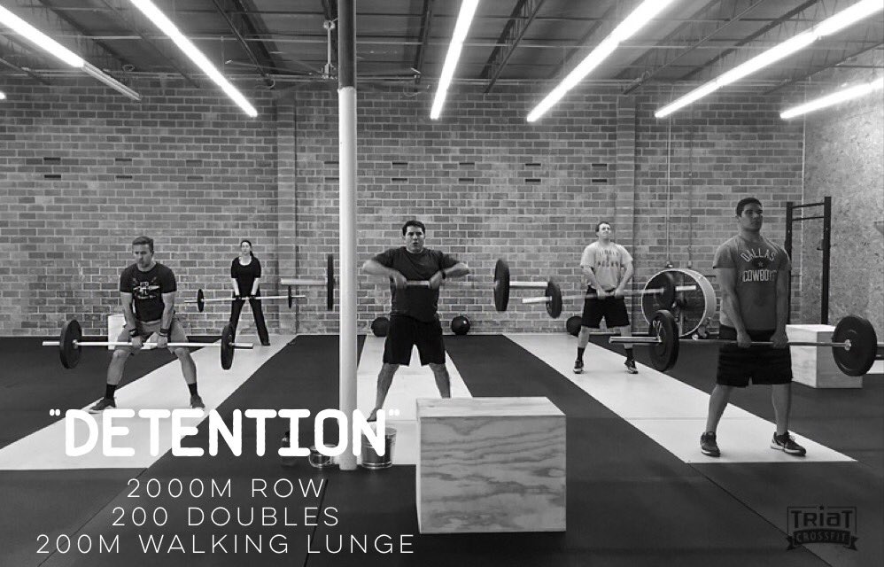 TriatForever's tweet image. Detention triatcrossfit.com/wod/  

A #cfne wod