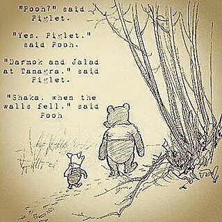 Image result for pooh and piglet darmok