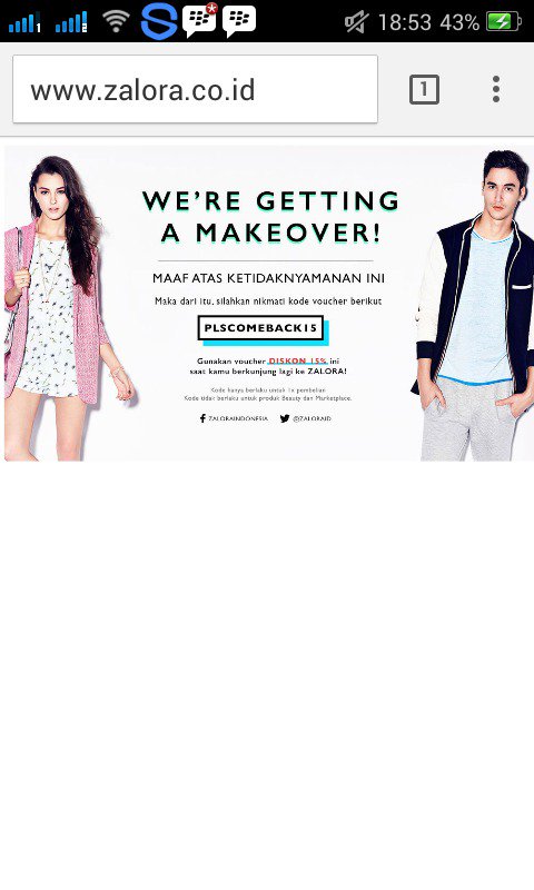 Udah 4 hari webnya gini, aplikasinya jg g bisa, kenapa y? @zaloraid