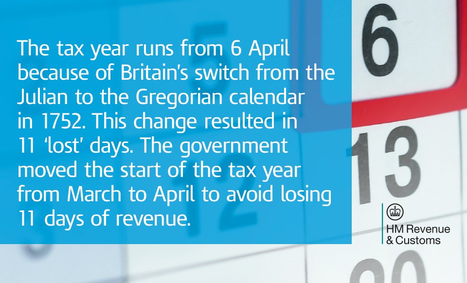 HMRCgovuk's tweet photo. Ever wondered why our tax year starts on 6 April? https://t.co/ungB35Id83