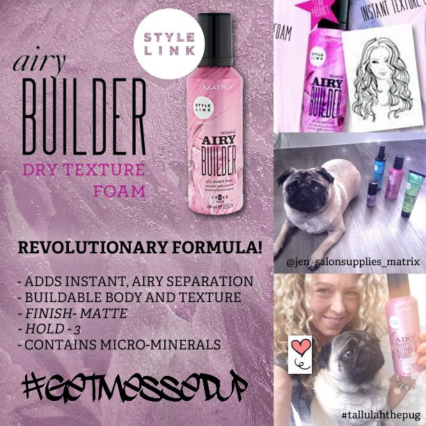 SalonSuppliesUK's tweet photo. Airy Builder, a DRY texture foam! Show off some body and texture this Spring and #GetMessedUp #pugnotincluded https://t.co/jH6fHNLfac