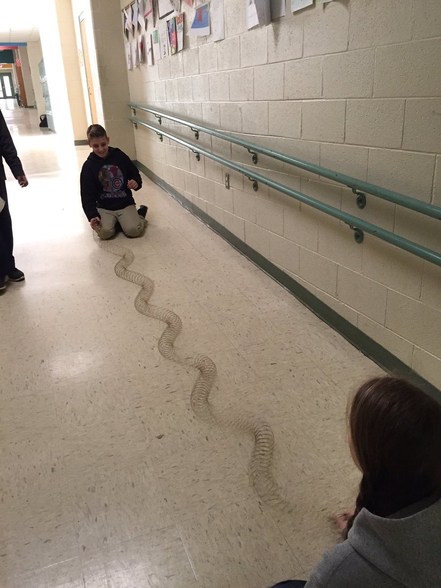 MsLaurenHaynie's tweet photo. Creating different waves with our @NCStateCED student teacher, Mr. Yang! 🌊 #Sci6.P.1.1 #impsrock https://t.co/4rqNRJLel0