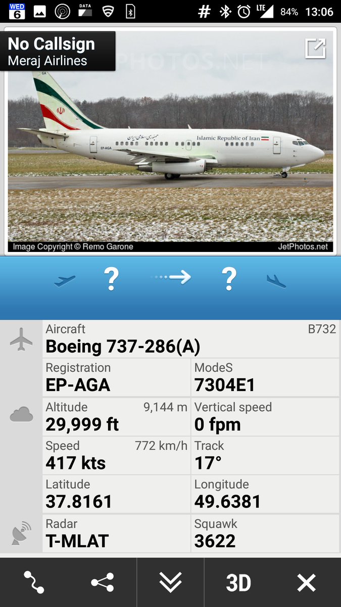 CivMilAir's tweet photo. Meraj Airlines - Iranian Government
B732 #EPAGA https://t.co/V9J9xqDmke https://t.co/mta2lTiMlz