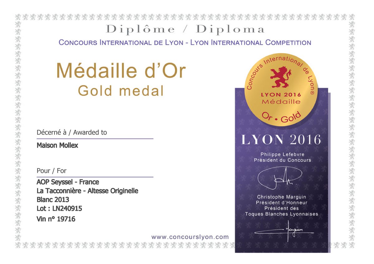 MaisonMollex's tweet photo. Récompensé au Concours International de Lyon !! #seyssel, #altesse https://t.co/F0E2tGX2da