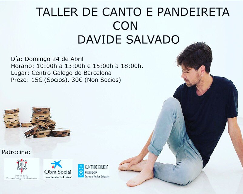 carretinho's tweet photo. Davide Salvado no @CGalegoBCN @CentroGalegoBcn  grazas a @FundlaCaixa @castelao19 @casademouca @susododezaseis https://t.co/eEL9WGJs8j