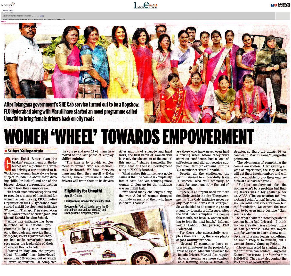 rekha_lahoti's tweet photo. Proud to share @flohyderabad #Women in #Transport @FICCIFLO #initiative https://t.co/yUOtHTNrgJ