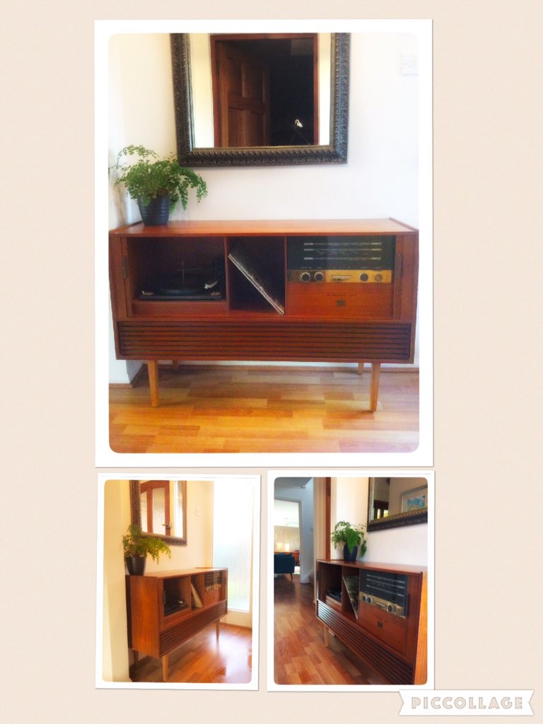 Picked up this old radiogram for £40, makes a great table and feature for the hallway! #vintage #upcycle
