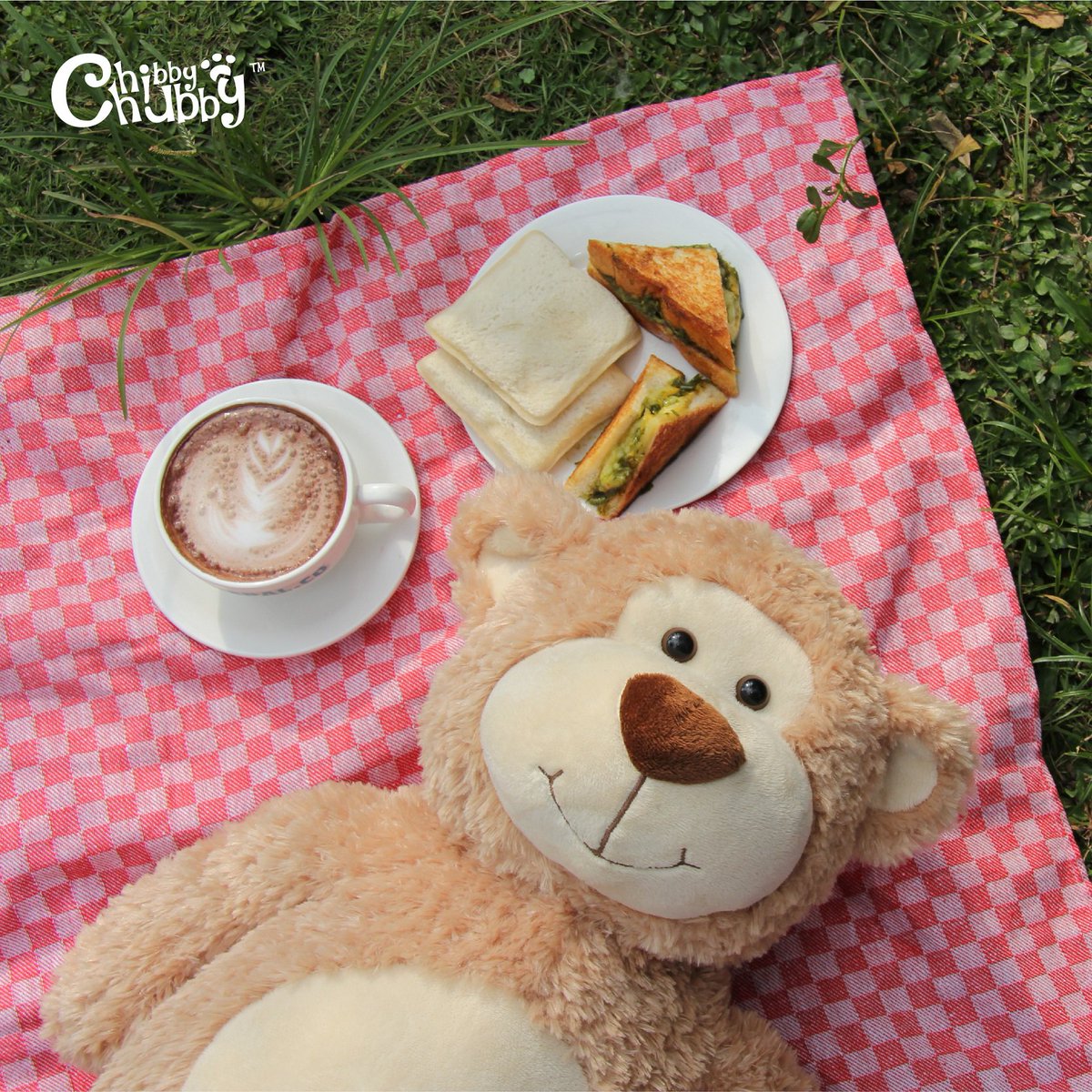 A cup of coffee, delicious sandwiches, and a cute Willie is a great potion for #bringthehappiness