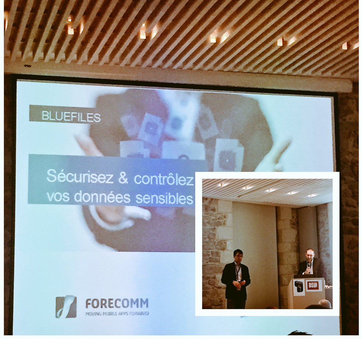 dagautier's tweet photo. #APSSIS - simplicité et confidentialité des échanges - F. Jacquot #Forecomm #Bluefiles @share_in_blue &amp; C. Cartau https://t.co/45JQ1T7Zcx
