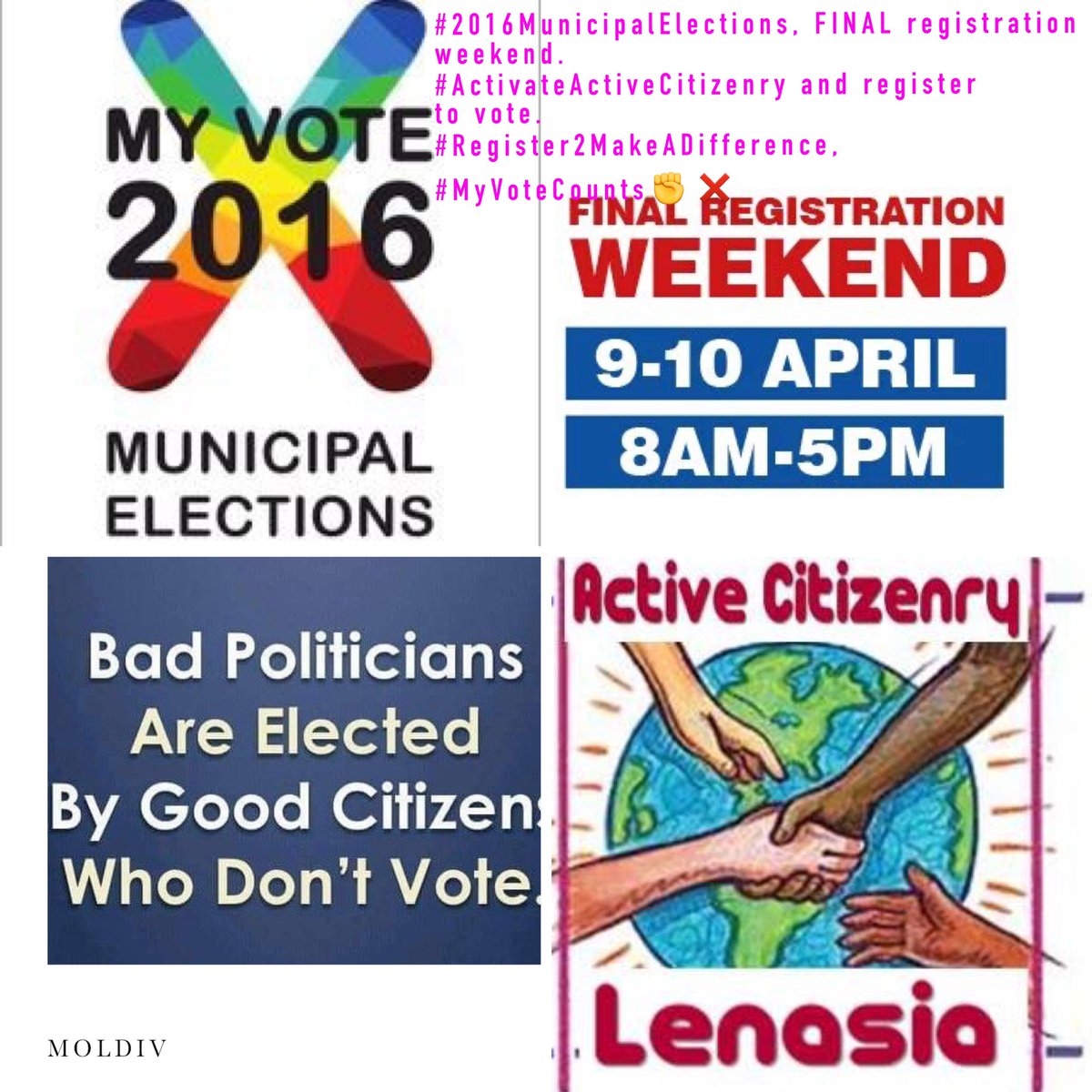 LenasiaActiveC's tweet photo. #FinalVoterRegistrationWeekend #Register2MakeADifference "bad politicians R elected by gUd citizens who don't vote" https://t.co/dvWLA694rn