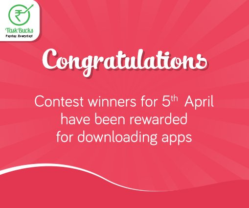TaskBucksIndia's tweet photo. Congratulations to the #contest #winners! https://t.co/I4c68v2JDb