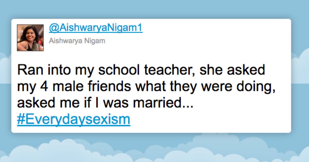 HuffPost's tweet photo. Why we should give a sh*t about even the smallest instances of sexism #EverydaySexism https://t.co/yPXjeJxk3e https://t.co/A6YQKTmKu9