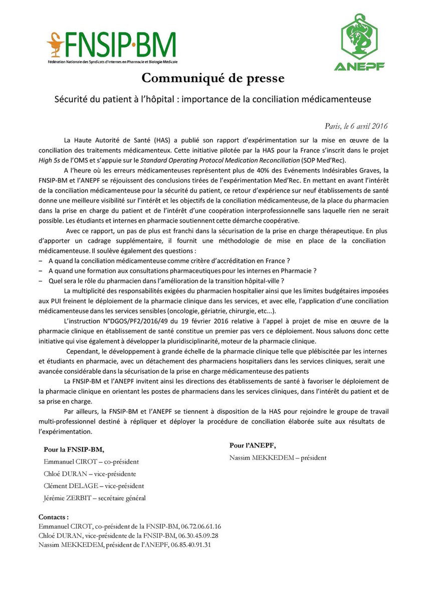 fnsip_bm's tweet photo. CDP commun avec @Pharma_ANEPF sur la conciliation médicamenteuse https://t.co/EwhH90osSM