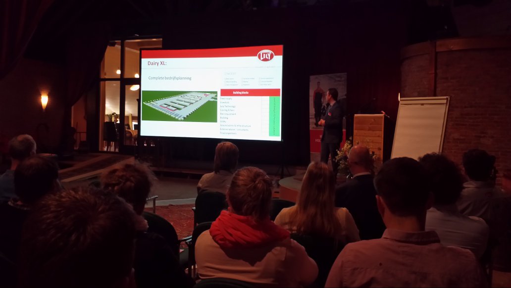 Dutch DairyXL day kick off with <a href="/coertvl/">Coert v Lenteren</a>  #DairyXL #lely #robot