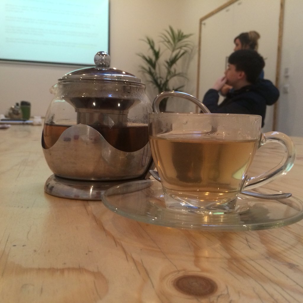 Corahsmum's tweet image. Enjoying a @phomtea in my morning meetings. #Tea really does fix everything!