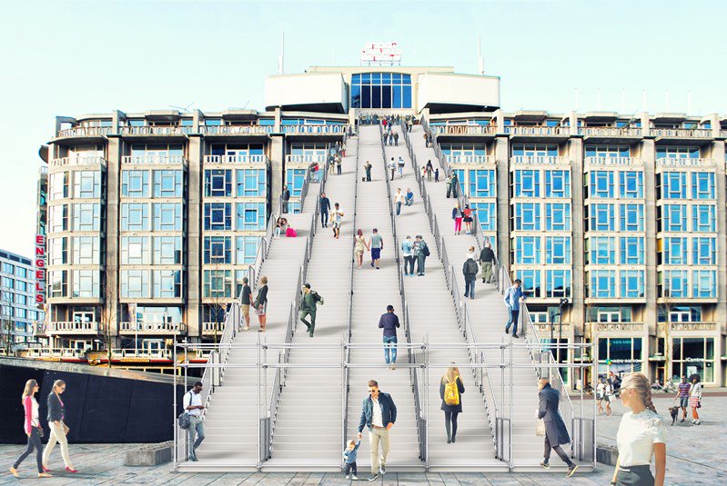 uitagendardam's tweet photo. Rotterdam krijgt er een nieuwe blikvanger bij > https://t.co/rZbWkByNe4 #detrap #groothandelsgebouw #rdamcs https://t.co/qYgqgFmaZi