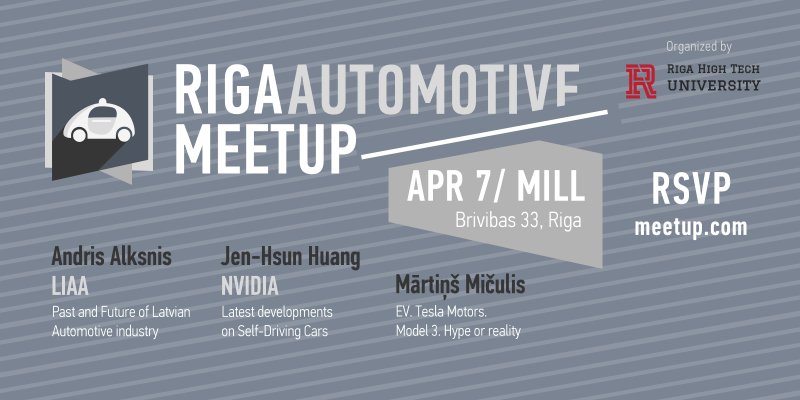 RigaHighTech's tweet photo. Join Riga Automotive Meetup tomorrow @MillRiga 7PM. RSVP: https://t.co/1iCchSHBsc #selfDriving #StartInLatvia https://t.co/AKTUhFrVvh