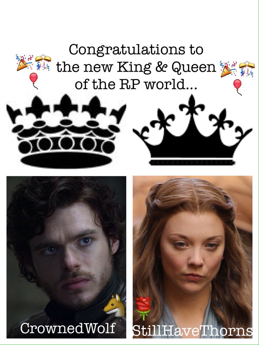 Again, just like to say a huge well done to the new King &amp; Queen of the RP world, <a href="/CrownedWolf/">ᅠ ᅠ ᅠ ᅠ ᅠᅠ ᅠ ᅠ ᅠ ᅠ ᅠ ᅠ ᅠ ᅠ 𝙨̲𝙖̲𝙣̲𝙨̲a ༒</a> &amp; <a href="/StillHaveThorns/">ℳᴀʀɢᴀᴇʀʏ Ƭʏʀᴇʟʟ.</a>! 👑