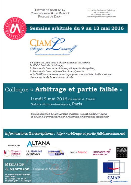 CDCMMontpellier's tweet photo. CIAM Serge Lazareff : arbitrage et partie faible https://t.co/jg0FnPCIPT https://t.co/1MYmcOK76U