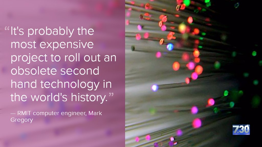 #NBN critics say rolling out fibre to the node is stopping Australia being a leader in the digital economy #abc730