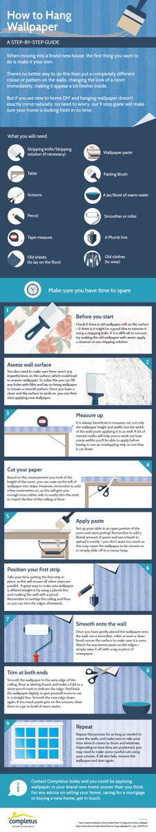 Brush up your #DIY skills &amp; save ££ by learning how to hang your own wallpaper > buff.ly/25vYDe9 #guide