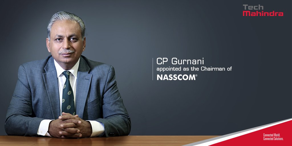 tech_mahindra's tweet photo. .@tech_mahindra MD &amp; CEO, @C_P_Gurnani appointed as the Chairman of @nasscom
Read: https://t.co/2h1EAaLqjD https://t.co/ykFl5S1QDW