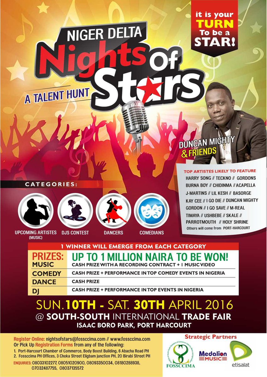TheNerveAfrica's tweet photo. @Fossccima_Info
Talent Hunt in Music, Dance, Comedy &amp; DJ with N1,000,000 to be won in all categories
#FOSSCCIMA_Live https://t.co/ZWfnE57aMe