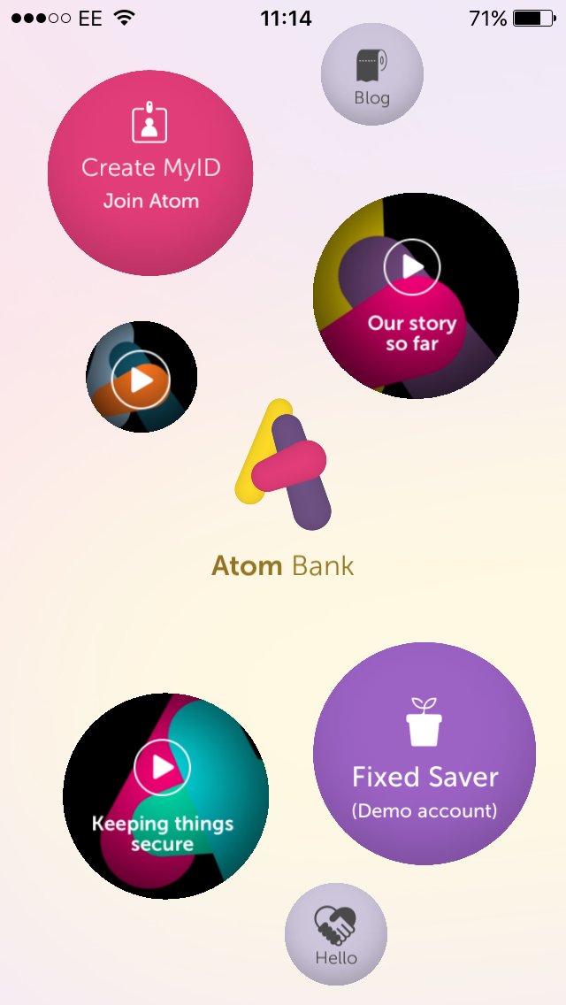 robtregaskes's tweet photo. 1/5 Just downloaded the @atom_bank app. The UX is weird... in a ‘trying too hard’ way… #AtomGate https://t.co/njxTZhQV8M