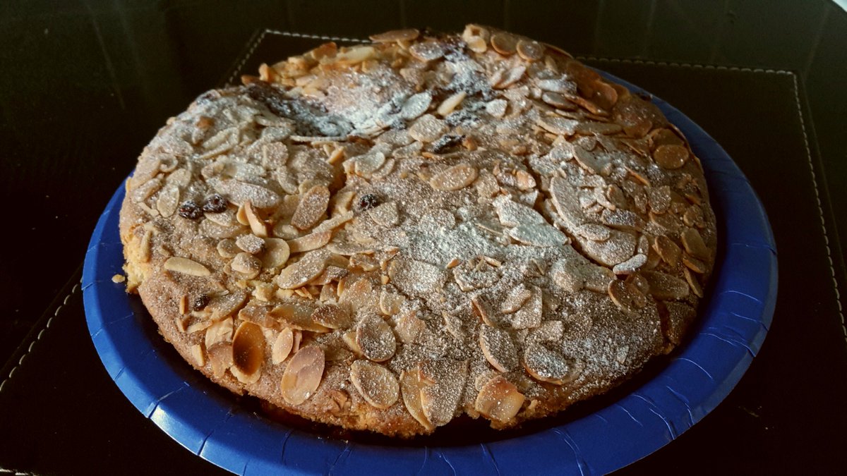 Ok, here's our first vegan bakewell tart - any takers? £7, delivered to Bristol after lunch.