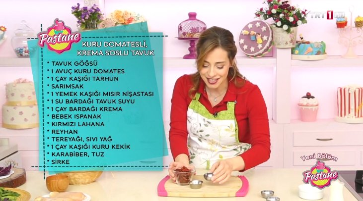 Bu tarifi mutlaka denemelisiniz.. "Kuru Domatesli Krema Soslu Tavuk" için malzeme listemiz. #pastane <a href="/trt1/">TRT 1</a> <a href="/ddorhun/">Deniz Orhun®️</a>
