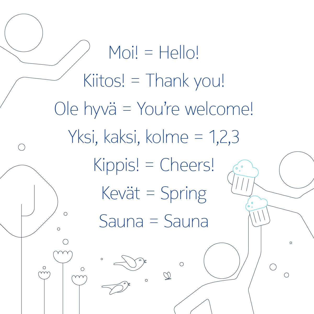 nokia's tweet photo. In honor of Finnish Language Day in ‘Suomi’, here are some tips for how to speak like a local. https://t.co/BKRbTVQsik