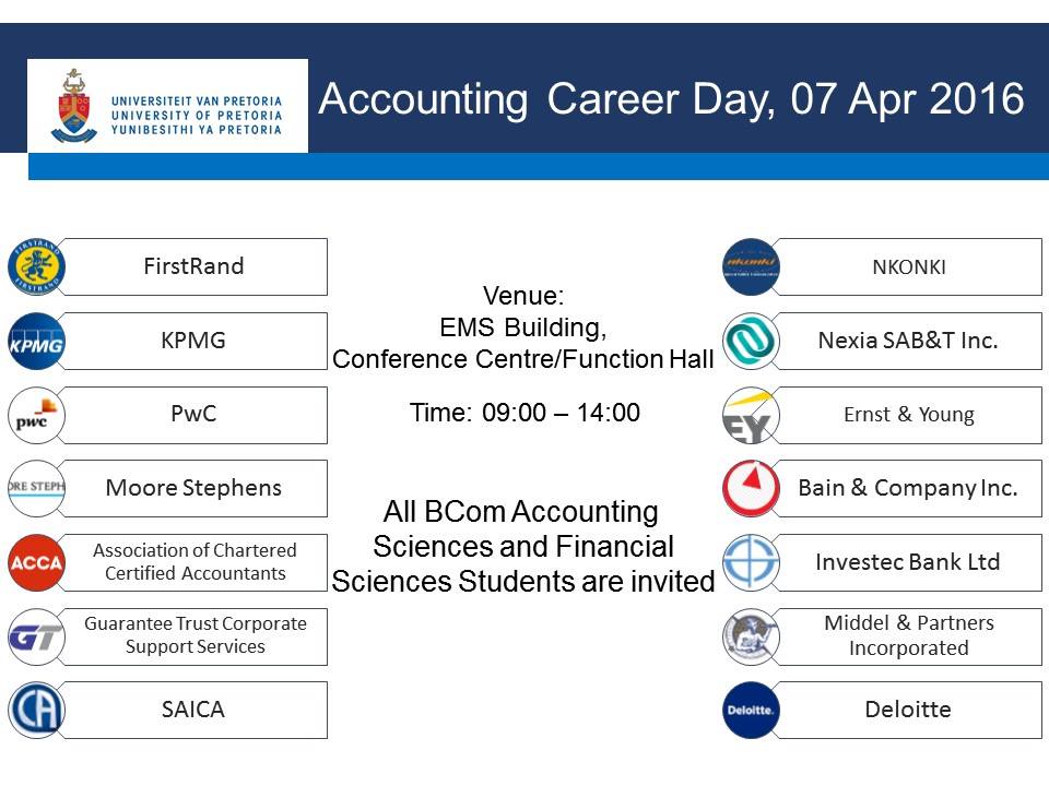 Reminder!!! Accounting Career Day, 07 Apr 2016