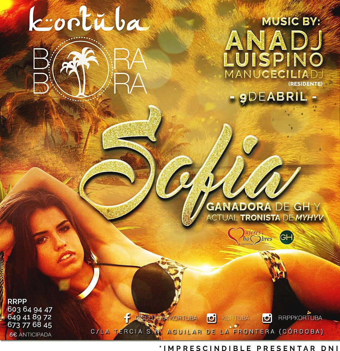El sábado @_SofiaGH16_ estará en <a href="/kortubacafe/">kortuba cafe</a> #GH16 <a href="/ghoficial/">Gran Hermano</a>