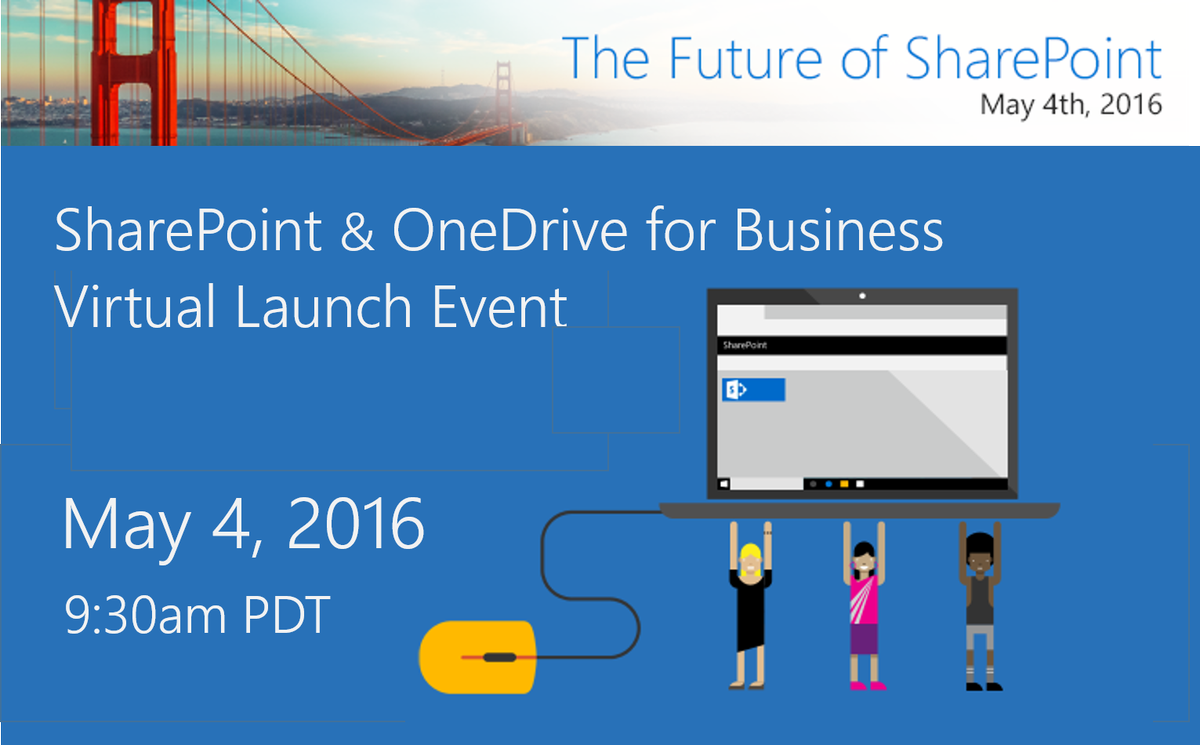 SharePoint's tweet photo. Join us live for Future of #SharePoint &amp; #OneDrive for Business news | May 4th @ 9:30am PDT https://t.co/fIRX4xErq0 https://t.co/hl952wTGBK