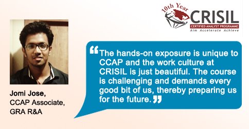 CCAPbuzz's tweet image. Here's what Jomi From Batch IX has to say about CCAP:

#CCAPBatchX #CRISIL #Jobs #hire #Course #study #finance